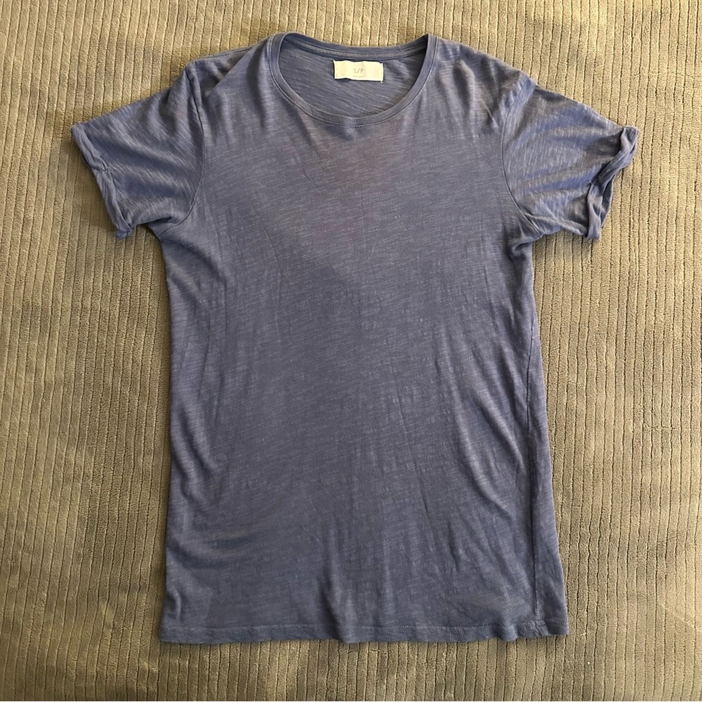 Soft Blue Crew Neck Tee